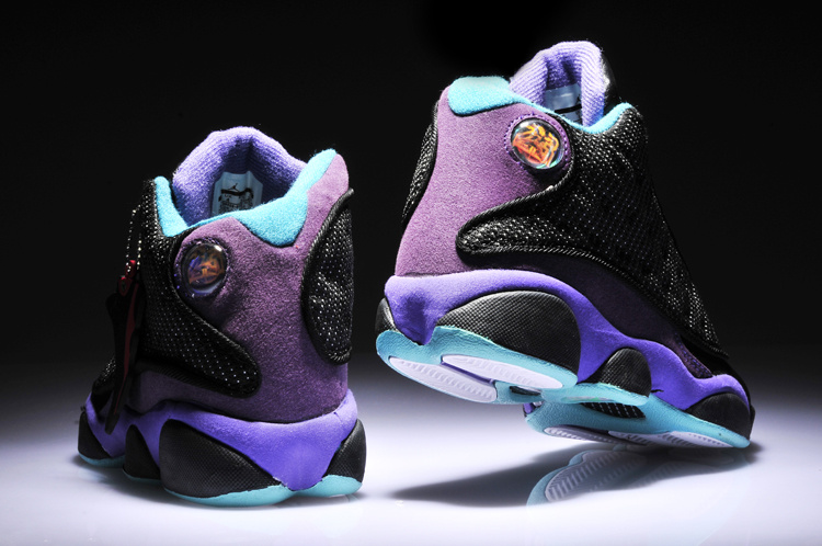 Air Jordan 13 Women Shoes Black/Violet Online